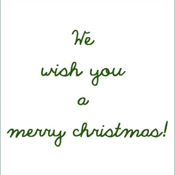 We wish you a merry christmas greeting card