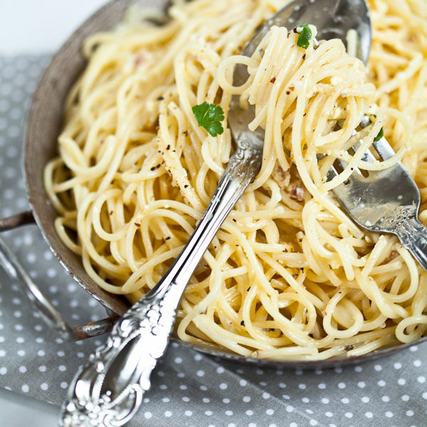 Spaghetti Carbonara Rezept Applewood Pasta für gute Laune